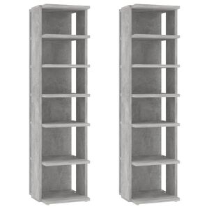 vidaXL Kenk&auml;kaapit 2 kpl betoninharmaa 27,5x27x102 cm