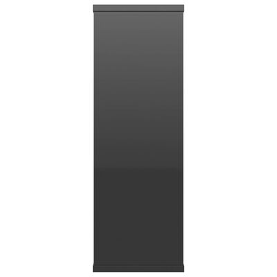 vidaXL Seinähyllyt korkeakiilto musta 104x20x58,5 cm lastulevy
