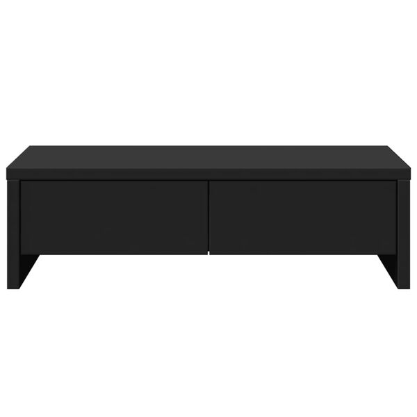 vidaXL Näyttöteline laatikoilla musta 50x27x15 cm tekninen puu