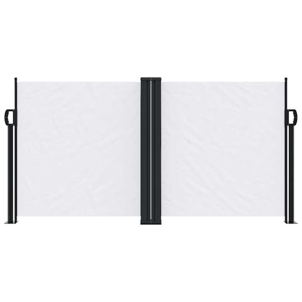 vidaXL Sis&auml;&auml;nvedett&auml;v&auml; sivumarkiisi valkoinen 120x1000 cm