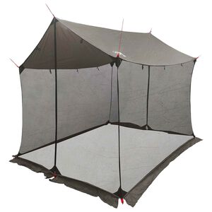 vidaXL Camping-teltta verkkoseinill&auml; 270 x 210 x 210 cm Ruskea Harmaa