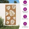 vidaXL Puutarhasein&auml;koriste 105x55 cm corten ter&auml;s lehtikuvio