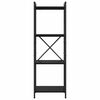 vidaXL Kirjahylly Musta tammi. 40 x 30 x 85 cm Tekninen puu