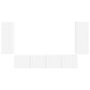 vidaXL TV-sein&auml;kaappi setti 4 pcs Valkoinen Tekninen puu