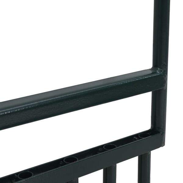 vidaXL Nurmikon ilmaaja 5 onttoa piikki&auml; vihre&auml; jauhemaalattu ter&auml;s