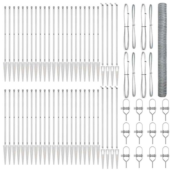 vidaXL Aitalatu Hopea 100 x 1,5 m (50 mm verkko) Ter&auml;s