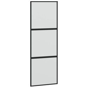 vidaXL Liukuovi musta 76x205 cm karkaistu lasi ja alumiini