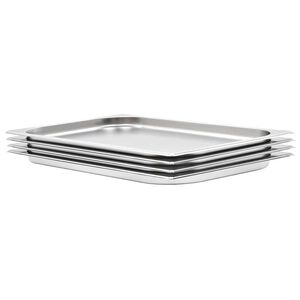 vidaXL Ruokavuoat 4 kpl GN 1/1 20 mm ruostumaton ter&auml;s