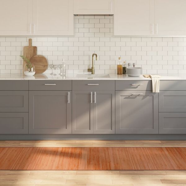 vidaXL Matto suorakaide ruskea 70x400 cm bambu