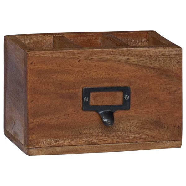 vidaXL Lyijykotelo Moniv&auml;rinen 18 x 10 x 12 cm Kiinte&auml;&auml; mahonkipuuta