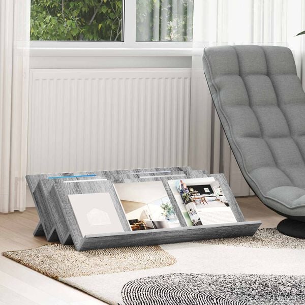 vidaXL Lehtiteline Harmaa Sonoma 90 x 53 x 28,5 cm Tekninen puu