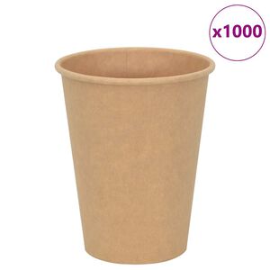 vidaXL Paperiset kahvikupit 1000 kpl 12 unssia 300 ml Ruskea