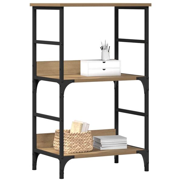 vidaXL Kirjahylly artesaani tammi 50x33x82 cm tekninen puu