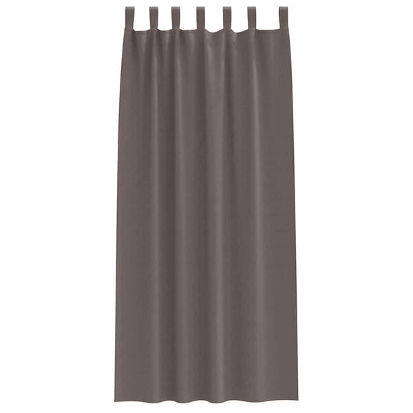 vidaXL Piment&auml;v&auml; verho renkailla 2 pcs Tumma ruskea 260 x 140 cm