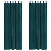 vidaXL Pimennysverhot 2 pcs Tummanvihre&auml; 140 x 260 cm Sametti