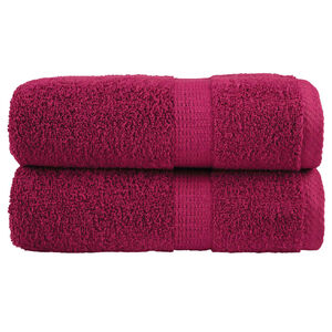 vidaXL Premium-pesupyyhkeet SOLUND 2 kpl viininpunainen 30x30 cm 600 gsm