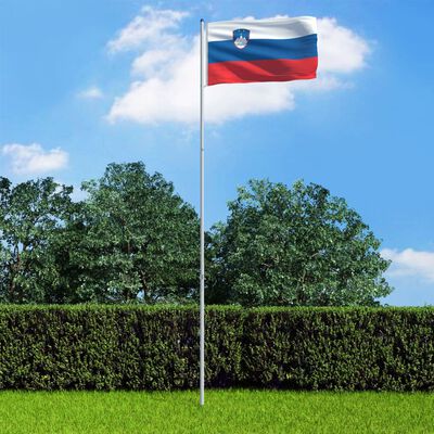 vidaXL Slovenian lippu ja tanko alumiini 6 m