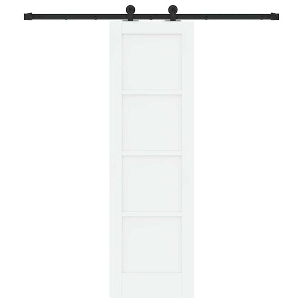 vidaXL Liukuovi Valkoinen ja musta 61 x 198,5 cm Massiivinen m&auml;nty