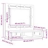 vidaXL Peilikaappi LED-valoilla savutammi 60x31,5x62 cm