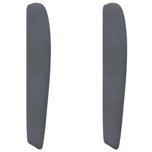 vidaXL P&auml;&auml;tykorva Harmaa 80 x 23 x 6 cm Sametti