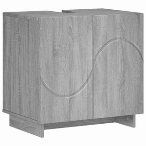 vidaXL Kylpyhuonekaappi Harmaa Sonoma 60 x 41 x 58 cm Tekninen puu