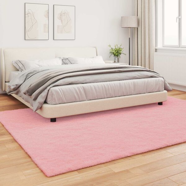 vidaXL Keinotekoinen Kanin Turkis Matto Olite Pinkki 200 x 280 cm