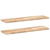 vidaXL Kelluvat hyllyt 2 kpl 100x20x2 cm k&auml;sittelem&auml;t&ouml;n massiivipuu akaasia