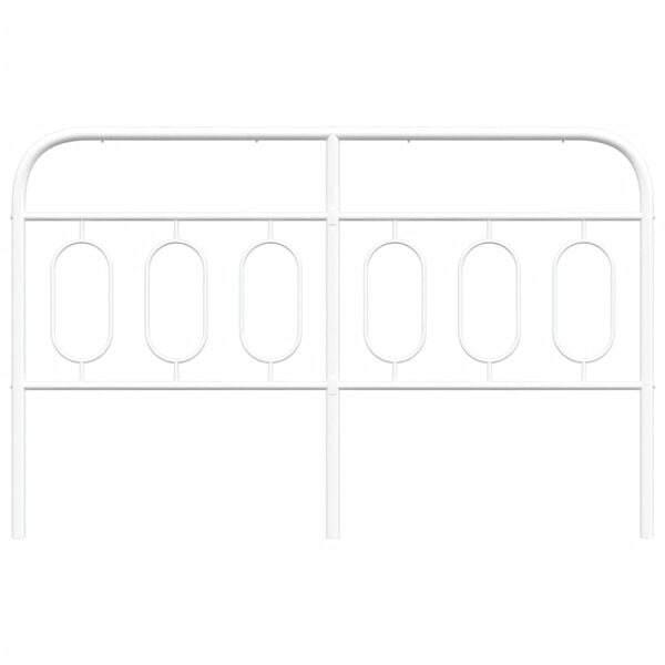 vidaXL Metallinen s&auml;ngynp&auml;&auml;ty valkoinen 150 cm