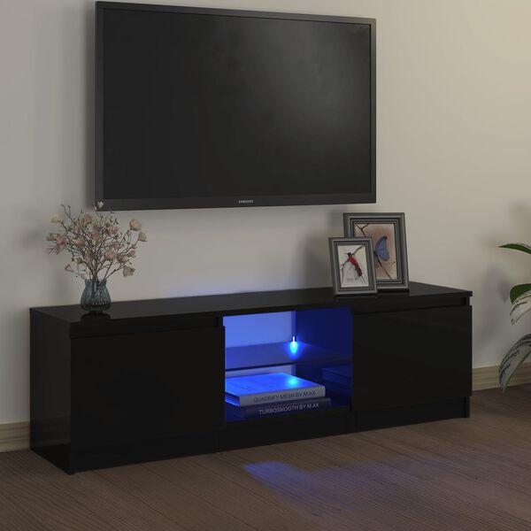 vidaXL TV-taso LED-valoilla musta 120x30x36 cm