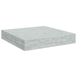 vidaXL Kelluva sein&auml;hylly betoninharmaa 23x23,5x3,8 cm MDF