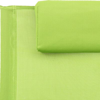 vidaXL Aurinkotuoli tyynyllä teräs ja Textilene vihreä