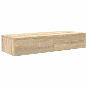 vidaXL Sein&auml;hylly laatikoilla Sonoma-tammi 100x36x19 cm tekninen puu