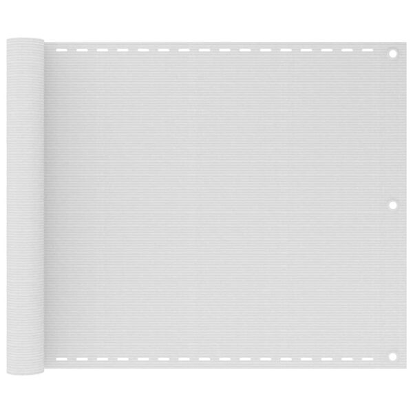 vidaXL Parvekkeen suoja valkoinen 75x500 cm HDPE