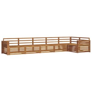 vidaXL Ulkosohvakokoelma 6 pcs Luonnollinen Tihe&auml; akasiapuu
