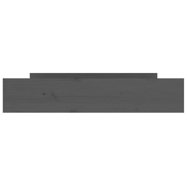 vidaXL Sängyn vetolaatikot 2 kpl harmaa täysi mänty