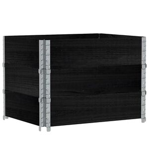 vidaXL Kuormalavan reunukset 3 kpl musta 80x60 cm t&auml;ysi m&auml;nty