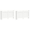 vidaXL L&auml;mp&ouml;patterin suojat 2 kpl valkoinen 152x19x81,5 cm MDF