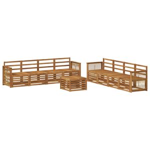 vidaXL Sohvasarjat 9 pcs Tihe&auml; akasiapuu