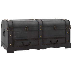vidaXL Puinen aarrearkku 90x51x42 cm musta