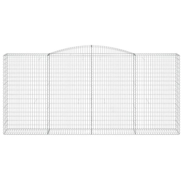 vidaXL Kaarevat kivikorit 2 kpl 400x50x180/200 cm galvanoitu rauta