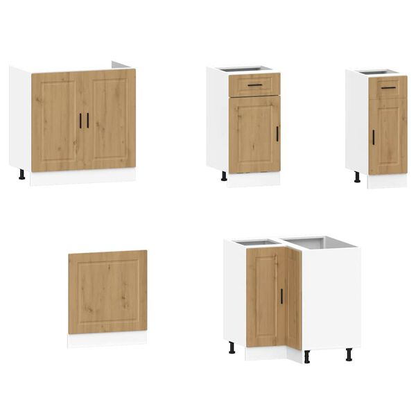 vidaXL 11-osainen keittiökaappisarja Porto käsityöläinen tammi