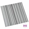 vidaXL Lattialankut 55 pcs Vaaleanharmaa 5,11 m&sup2; Polyvinyylikloridi