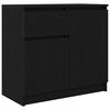 vidaXL Senkki laatikolla musta tammi 71x35x65 cm tekninen puu