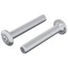 vidaXL P&auml;&auml;tylukitusruuvi 2 kpl Hopea M6 x 35 mm Ter&auml;s