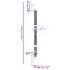 vidaXL Kissan raapimispuu sein&auml;lle tummanharmaa 142,5 cm
