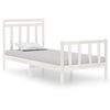 vidaXL S&auml;ngynrunko valkoinen t&auml;ysi puu 75x190 cm Small Single