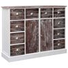 vidaXL Senkki 10 vetolaatikolla ruskea 113x30x79 cm puu