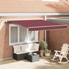 vidaXL Automaattimarkiisi LEDit viininpunainen 300x250 cm