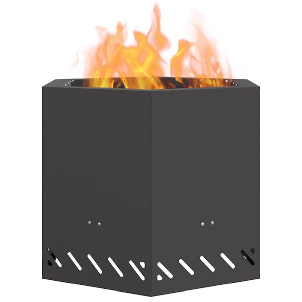 vidaXL Savuuttomat nuotio Musta 58 x 58 x 51 cm Ter&auml;s