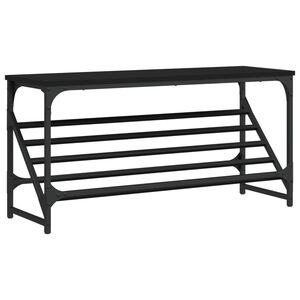 vidaXL Kenk&auml;teline musta 90x30x45 cm tekninen puu